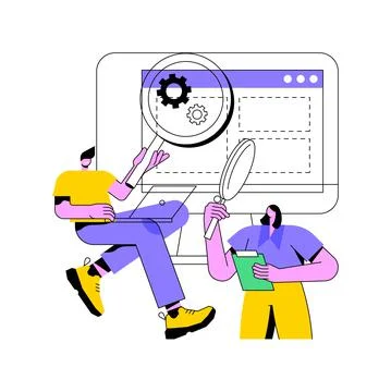 User research abstract concept vector illustration. Illustrazione stock