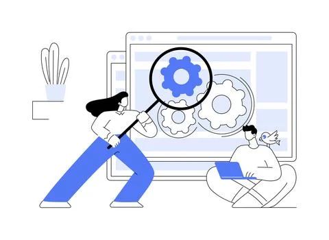 User research abstract concept vector illustration. Illustrazione stock