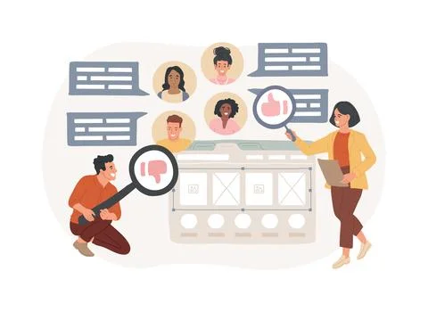 User research isolated concept vector illustration. イラスト素材