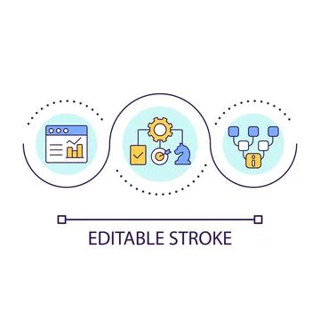 User research loop concept icon Stock Illustration