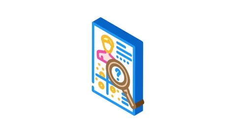 User research ux ui design isometric icon animation Stock Footage 327286571
