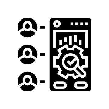 User research ux ui design glyph icon vector illustration Stock Illustration