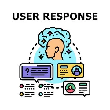 User response feedback and opinion collecting concept Stock Illustration