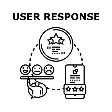 User response giving feedback evaluation rating system Stock Illustration