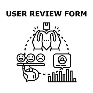 User review and customer feedback form concept Stock Illustration
