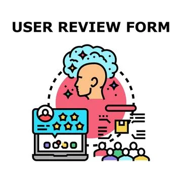 User review form for customer feedback and rating Stock Illustration