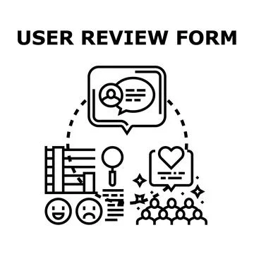 User review form for online customer feedback Stock Illustration
