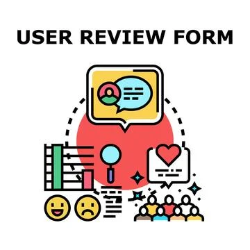 User review form for online customer feedback Stock Illustration