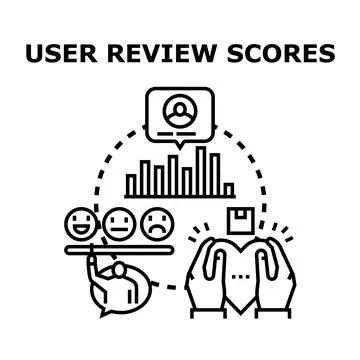 User review scores feedback evaluation concept Stock Illustration
