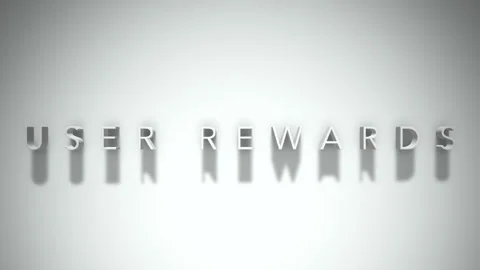 User rewards 3D title animation with shadows on a white background Stock Footage 297905006