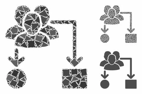User routing scheme Composition Icon of Abrupt Elements Illustrazione stock