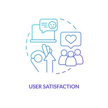 User satisfaction blue gradient concept icon 스톡 일러스트