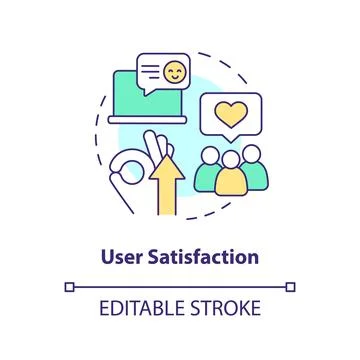 User satisfaction concept icon Illustrazione stock