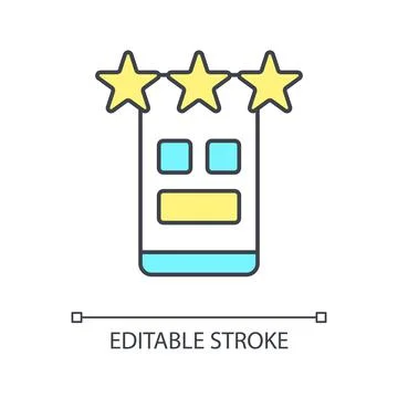 User satisfaction in ux design RGB color icon 스톡 일러스트