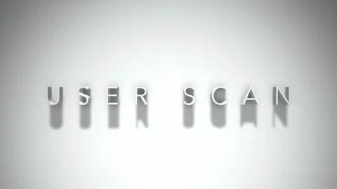 User scan 3D title animation with shadows on a white background Stock Footage 297518293