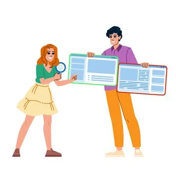 User search intent vector Stock Illustration