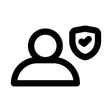 User security icon. Editable line icon. Professional and modern outline ico.. Stock Illustration