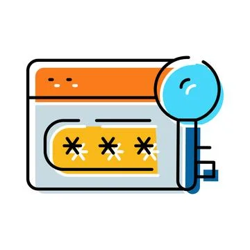 User security password login protection website concept Stock Illustration