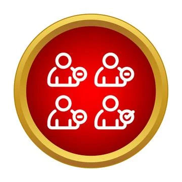 User selection choosing candidates hiring process icon Stock Illustration