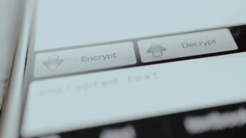 User selects the Encrypt option to convert the text to unreadable format Stock Footage 329749165