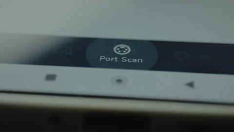 User selects the option Port Scan, uncovering potential vulnerabilities Stock Footage 328345100