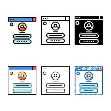 User set identification color icon vector sign Stock-Illustration