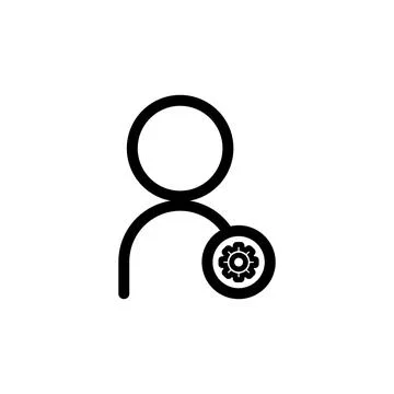 User setting icon. admin symbols. Editable stroke. Simple illustration mobile Stock Illustration