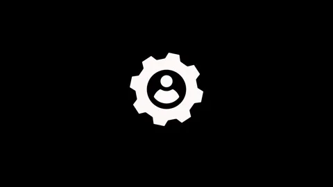 User setting line icon animation Stock Footage 311559877