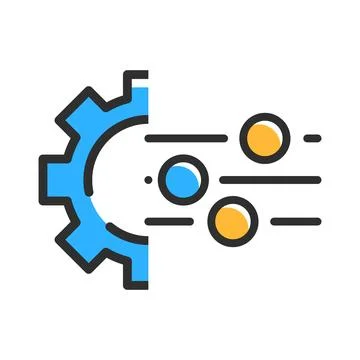 User setting line icon. Gear setting. Vector illustration 스톡 일러스트