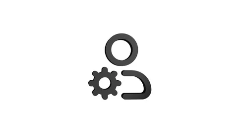 User settings 3D rendering rotating gear mechanism wheel for teamwork succe.. Stock Footage 313465856