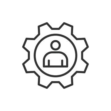 User settings icon in line design. User settings, preferences, customization Stock Illustration