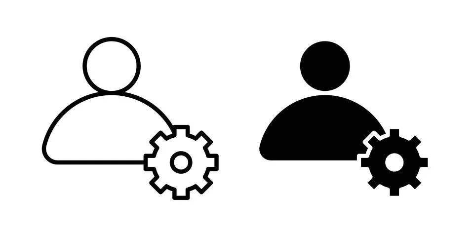User settings icon vector, symbol, logo illustrations Stock Illustration