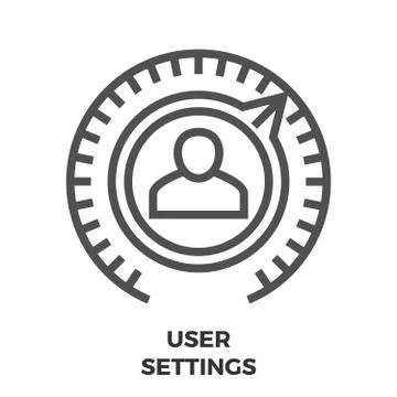 User Settings Line Icon Stockillustratie