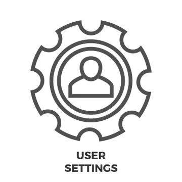 User Settings Line Icon イラスト素材