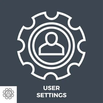 User Settings Line Icon Stockillustratie