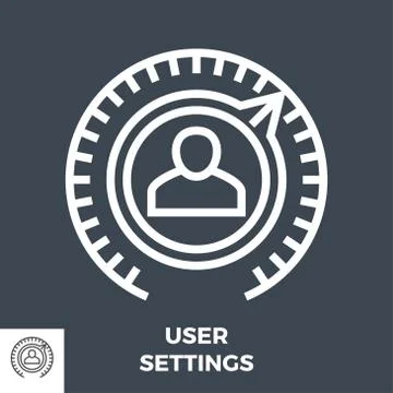 User Settings Line Icon Stockillustratie