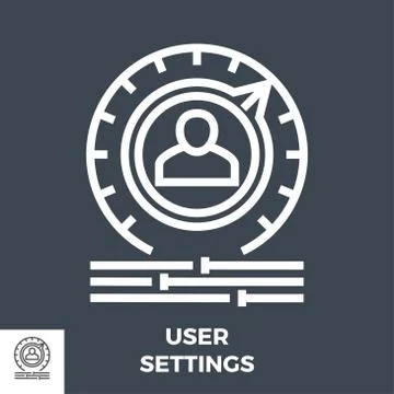 User Settings Line Icon Stockillustratie