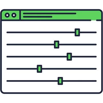 User settings setup flat icon vector on white Stock Illustration