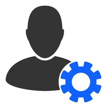 User Settings Vector Icon Flat Illustration Stock Illustration