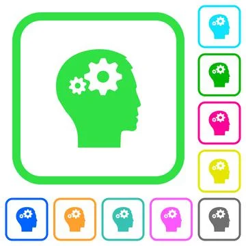 User settings vivid colored flat icons icons Illustrazione stock