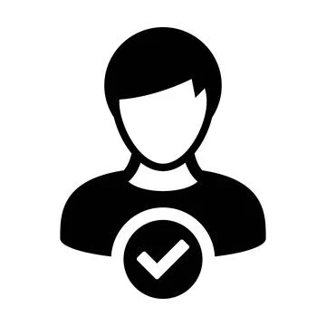 User Shield Icon - Solid Black Glyph for Admin &amp; Account Verification in Gl.. Stockillustratie