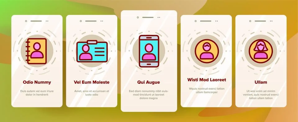 User Sign Onboarding Vector 스톡 일러스트