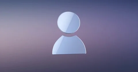 User Silver 3d Icon Vídeos de archivo 71475274