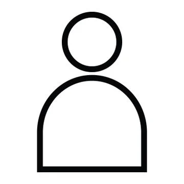 User single icon with outline style Stock Illustration