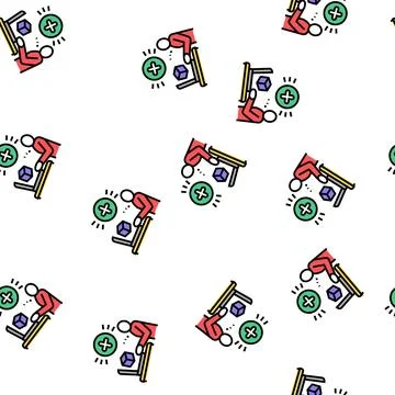User social media ugc vector seamless pattern Stock Illustration