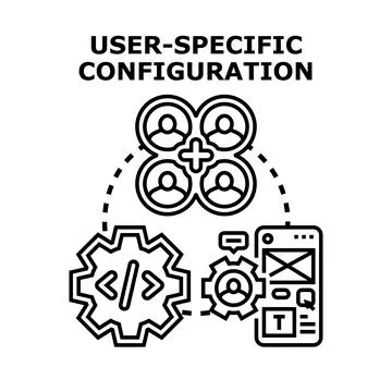 User specific configuration process for digital application development イラスト素材