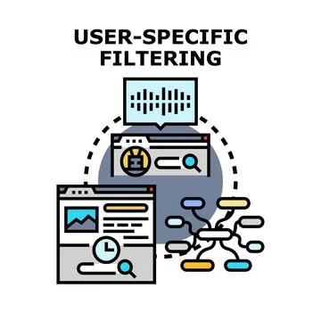 User specific filtering concept for data processing イラスト素材