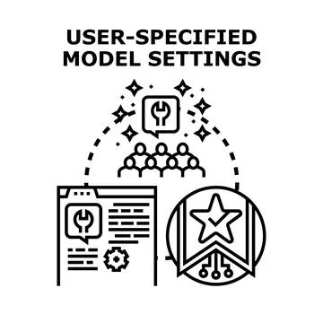 User specific model settings administration vector illustration Stockillustratie