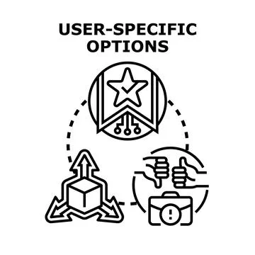 User specific options customization concept illustration Stock Illustration