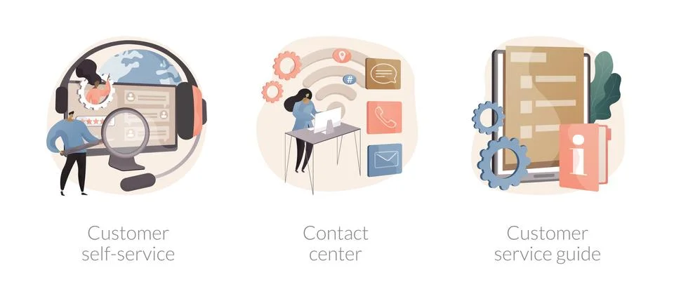 User support abstract concept vector illustrations. Stock Illustration